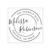 Tampons Encreurs Créez votre propre nom de script d'adresse de reto (Impression)