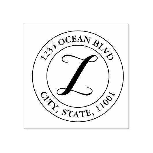 Tampons Encreurs Créez votre propre tour de monogramme élégant (Impression)