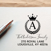 Tampons Encreurs Crest Couronne couronne monogramme Adresse de reto