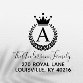 Tampons Encreurs Crest Couronne couronne monogramme Adresse de reto