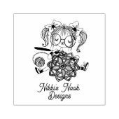 Tampons Encreurs Crochet Crafter Cute Logo Customisé (Impression)