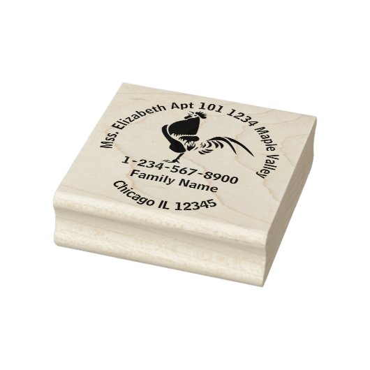 Tampons Encreurs Croisière à coq noir Coordonnées Caoutchouc S (Tampon)