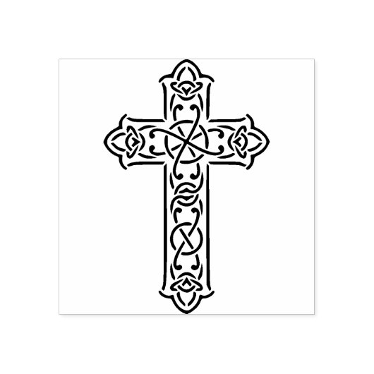 Tampons Encreurs Croix celtique 2 illustrations timbre art (Impression)