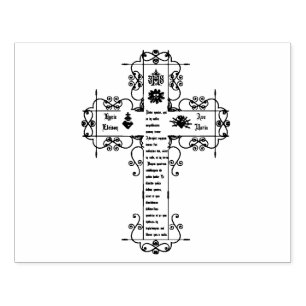 Tampons Encreurs Croix de prière catholique traditionnelle IHS