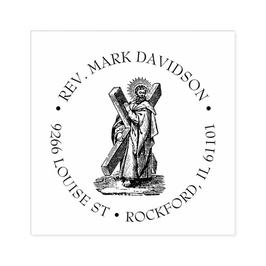 Tampons Encreurs Croix Saint André l'apôtre catholique (Impression)