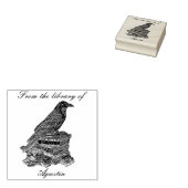 Tampons Encreurs Crow Wooden Stamp In The Library (Tamponné)