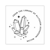 Tampons Encreurs Crystals Nom Personnalisé Élégant De La Bibliothèq (Impression)