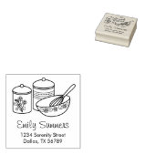 Tampons Encreurs Cuisson - Mélange Bowl, Whisker, Canisters Adresse (Tamponné)