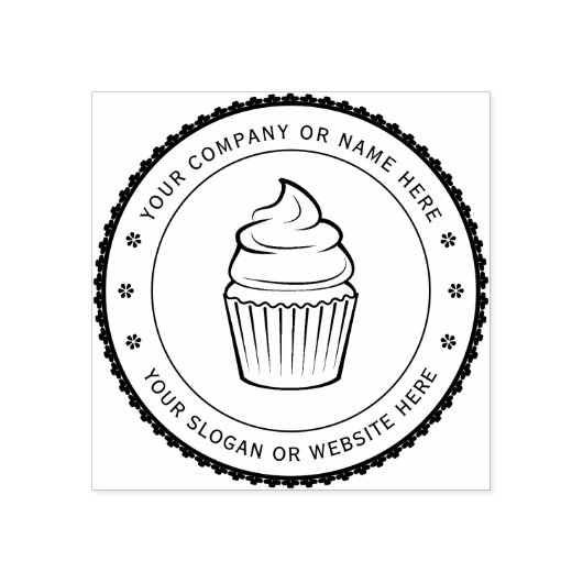Tampons Encreurs CUPCAKE | Logo d'entreprise personnalisé Timbre en (Impression)