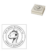 Tampons Encreurs Custom Baby Dino Ce livre appartient au nom de l'e (Tamponné)