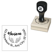 Tampons Encreurs Custom Business Address Stamp – Clean Round Design (Tamponné)