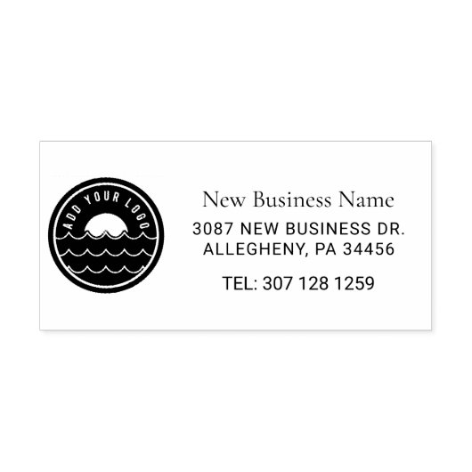 Tampons Encreurs Custom Business Logo Return Address (Impression)