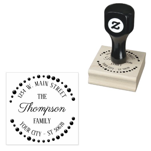 Tampons Encreurs Custom Cute tendance Art Déco moderne Circle Motif (Tamponné)