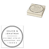 Tampons Encreurs Custom Elegant Modern Couple Wreath Adresse de ret (Tamponné)