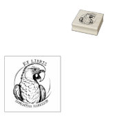 Tampons Encreurs Custom Ex Libris Parrot Bird, Bibliothèque Animal (Tamponné)