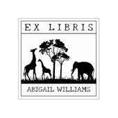 Tampons Encreurs Custom Ex Libris, Wild Animals Africa Book (Impression)