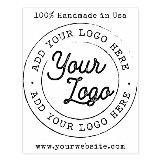 Tampons Encreurs Custom Handmade in Usa Website Business Logo (Impression)
