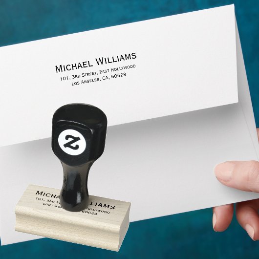 Tampons Encreurs Custom Modern Nom simple Adresse de retour