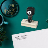 Tampons Encreurs Custom Modern Nom simple Adresse de retour