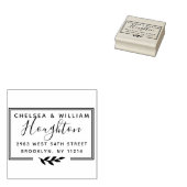 Tampons Encreurs Custom Modern Script Couple's Names Retourner l'ad (Tamponné)