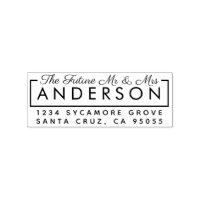 Custom Modern "The Future Mr & Mrs" Adresse de ret