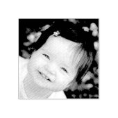 Tampons Encreurs Custom Portrait Face photo Self-Inking Rubber  (Impression)