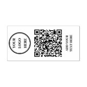 Tampons Encreurs Custom QR Code & Business Logo Rubber Stamp (Impression)