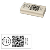 Tampons Encreurs Custom QR Code & Business Logo Rubber Stamp (Tamponné)