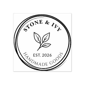 Tampons Encreurs Custom Round Logo Rubber Stamp