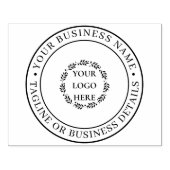 Tampons Encreurs Custom Round Logo Rubber Stamp for Business Brandi (Impression)
