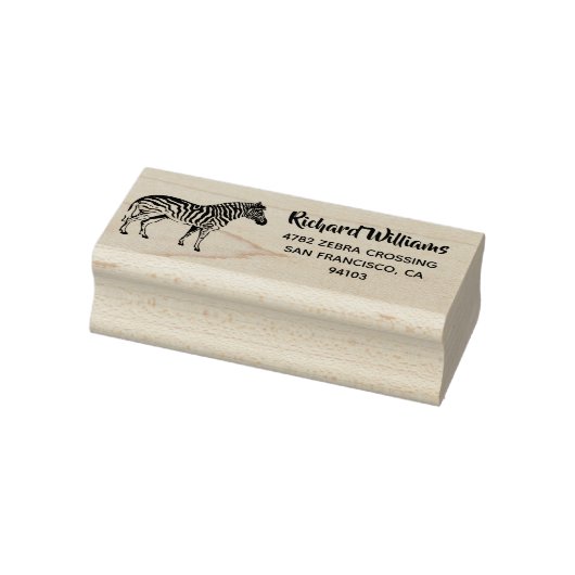 Tampons Encreurs Custom Safari Animal Zebra Adresse de retour Timbr (Tampon)