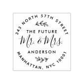 Tampons Encreurs Custom The Future M & Mme Mariage Adresse de retou (Impression)