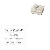 Tampons Encreurs Custom Wedding Rubber Stamp Monogram Elegant (Tamponné)