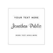 Tampons Encreurs Custom Your Text Handwritten Name Template Square (Impression)