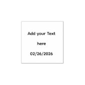 Tampons Encreurs Customizable Square Wooden Handle Art Rubber Stamp (Impression)