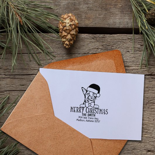 Tampons Encreurs Cute Abyssinian Chat Retour Adresse Noël