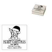 Tampons Encreurs Cute Abyssinian Chat Retour Adresse Noël (Tamponné)