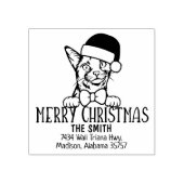 Tampons Encreurs Cute Abyssinian Chat Retour Adresse Noël (Impression)