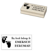 Tampons Encreurs Cute Baby Feet Heart Ce Livre Appartient À (Tamponné)