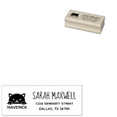 Tampons Encreurs Cute Black Cat Nom de l'animal Adresse (Tamponné)