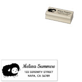 Tampons Encreurs Cute Black Sheep Ewe Return Address (Tamponné)
