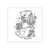 Tampons Encreurs Cute Botanical Fox, Bibliothèque Ex Libris (Impression)