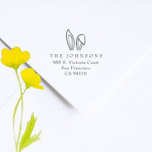 Cute Bunny Ears Pâques Adresse de retour