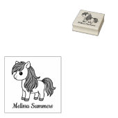 Tampons Encreurs Cute Cartoon Horse Pony Custom Name (Tamponné)