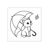 Tampons Encreurs Cute Cat Umbrella Leaf (Impression)