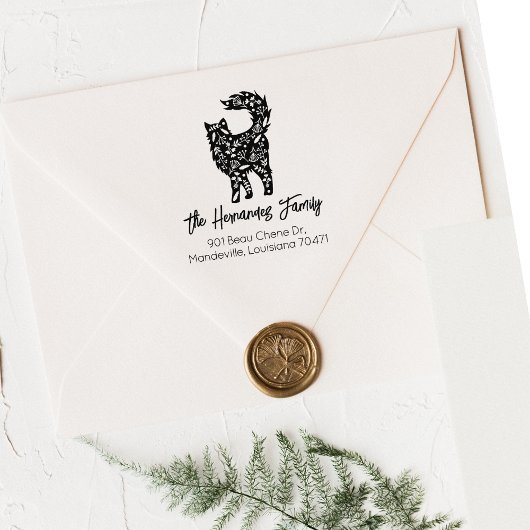 Tampons Encreurs Cute Chat Décoré, Famille Adresse de retour