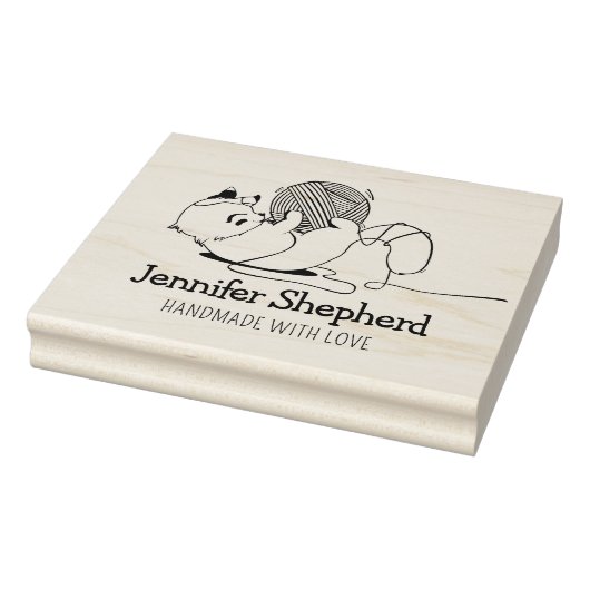 Tampons Encreurs Cute Chat Fait À La Main Avec Amour (Tampon)