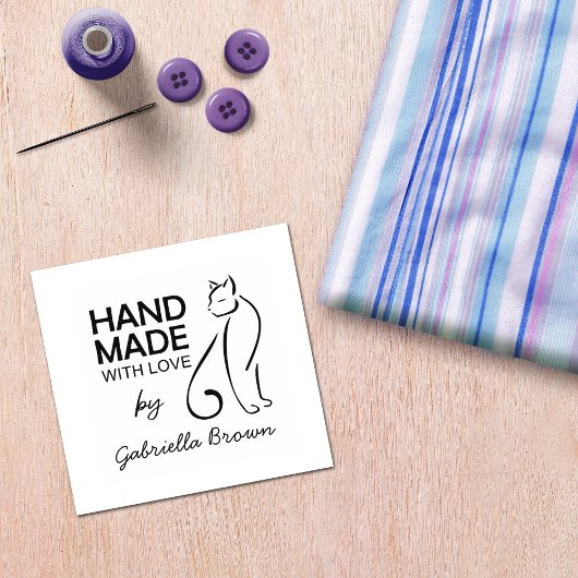 Tampons Encreurs Cute Chat Fait À La Main Avec Amour