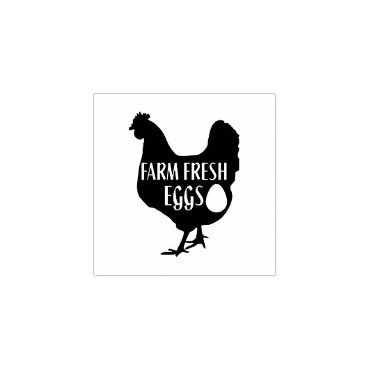 Tampons Encreurs Cute Chicken Farm Oeufs Frais Carton (Impression)