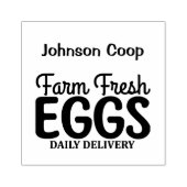 Tampons Encreurs Cute Chicken Farm Oeufs Frais Carton Ajouter le no (Impression)